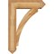 Ekena Millwork Thorton Arts and Crafts Rough Sawn Bracket w/ Offset Brace, Western Red Cedar, 8"W x 28"D x 40"H BKT0806X28X40THR03RWR - alternate 2